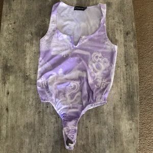Tank top purple dragon bodysuit